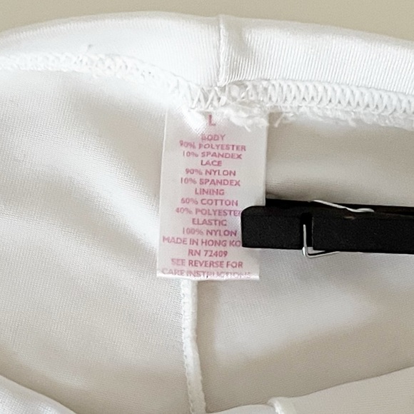 Women's White Lace Trim Shorts - Picture 9 of 9